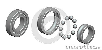 Render: ball bearing Stock Photo