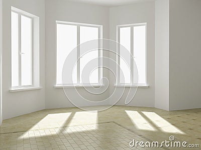 Render empty interior Stock Photo