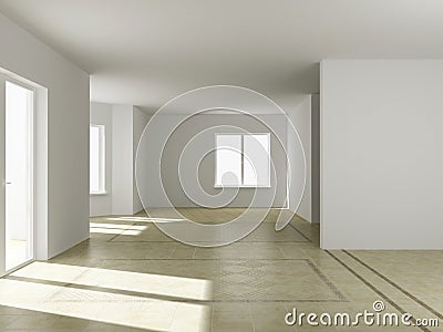 Render empty interior Stock Photo