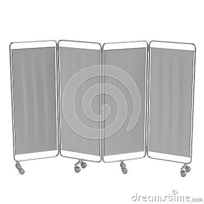 Render of folding screen Stock Photo