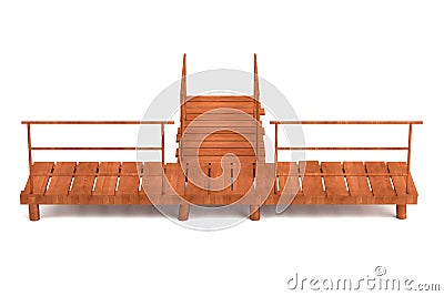 Render of landing stage Stock Photo