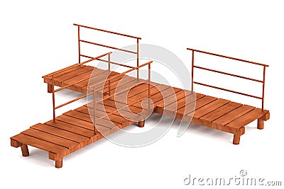 Render of landing stage Stock Photo