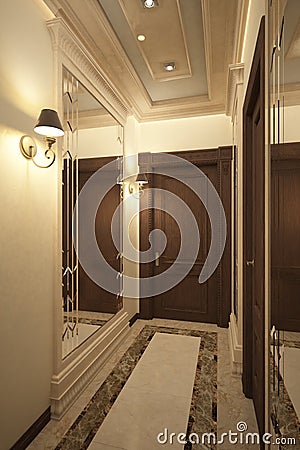 Render of the passageway Stock Photo