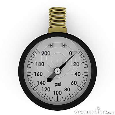 Rendered pressure gauge Stock Photo