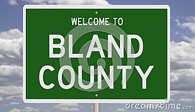 Highway sign for Bland County Stock Photo