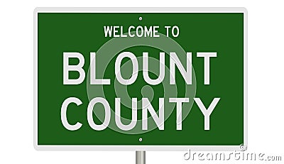 Highway sign for Blount County Stock Photo