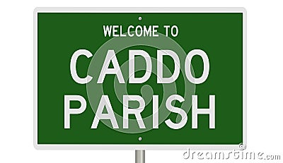 Road sign for Caddo Parish Stock Photo