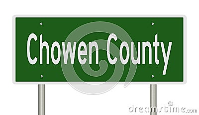 Road sign for Chowen County Stock Photo