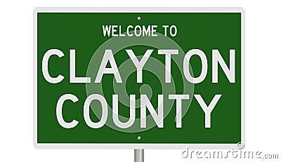 Road sign for Clayton County Stock Photo