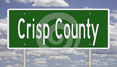 Road sign for Crisp County Stock Photo