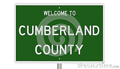 Road sign for Cumberland County Stock Photo