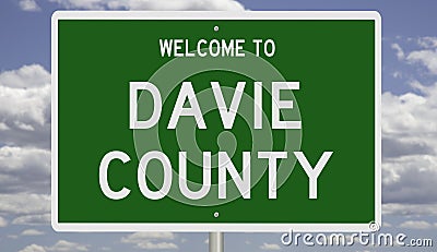 Road sign for Davie County Stock Photo