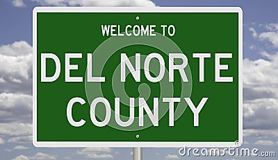 Road sign for Del Norte County Stock Photo