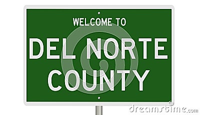 Road sign for Del Norte County Stock Photo