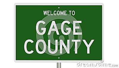 Road sign for Gage County Stock Photo