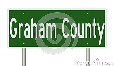 Road sign for Graham County Stock Photo