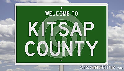 Road sign for Kitsap County Stock Photo