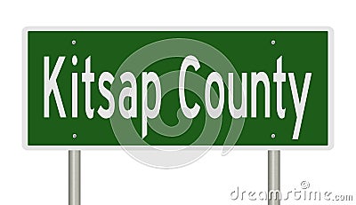 Road sign for Kitsap County Stock Photo