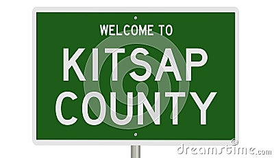 Road sign for Kitsap County Stock Photo