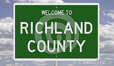 Road sign for Richland County Stock Photo