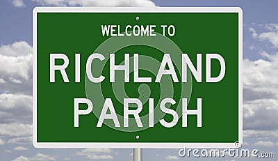 Road sign for Richland Parish Stock Photo