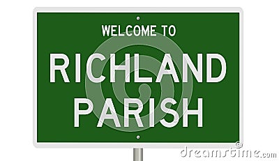 Road sign for Richland Parish Stock Photo