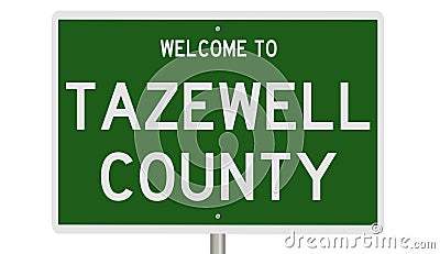Road sign for Tazewell County Stock Photo