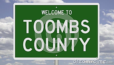 Road sign for Toombs County Stock Photo