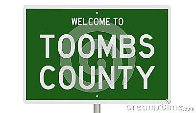 Road sign for Toombs County Stock Photo