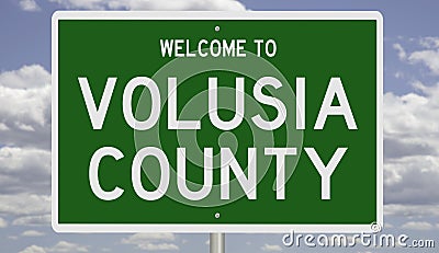 Road sign for Volusia County Stock Photo