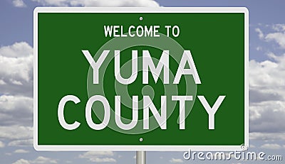 Road sign for Yuma County Stock Photo