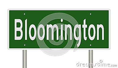 Highway sign for Bloomington Stock Photo