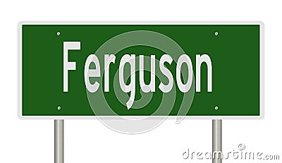 Highway sign for Ferguson Stock Photo
