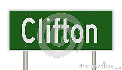 Highway sign for Clifton Stock Photo