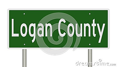 Highway sign for Logan County Stock Photo