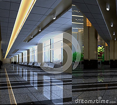 Rendering hall in the hotel Stock Photo