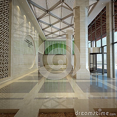 Rendering hall in the hotel Stock Photo