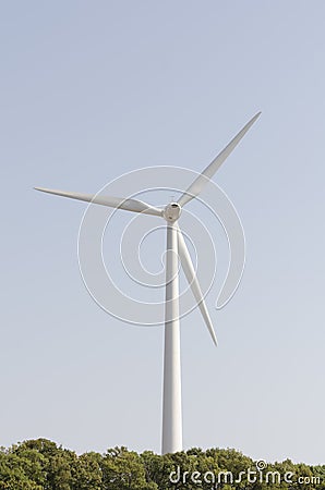 Renewable electric energy windmill Stock Photo