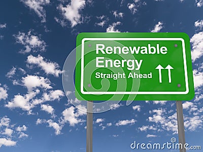 Renewable energy sign Stock Photo