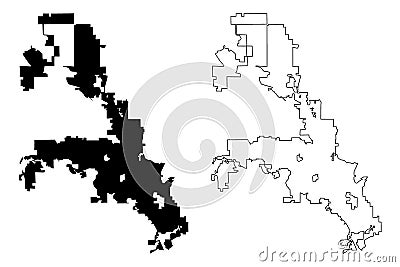 Reno City United States cities, United States of America, usa city map vector illustration, scribble sketch City of Reno map Vector Illustration