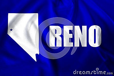 Reno flag illustration Cartoon Illustration