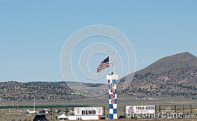 Finishers podium at the Reno National Air Races. Editorial Stock Photo