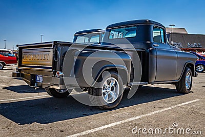 1955 Chevrolet Apache 36 Task Force Three Quarter Ton Stepside Pickup Truck Editorial Stock Photo