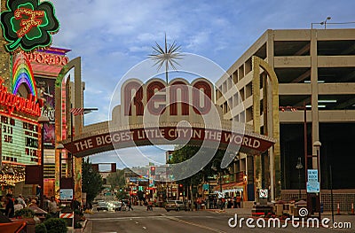 Reno. The biggest little city in the world Editorial Stock Photo