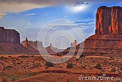 Renowned Buttes of Monument Valley in Utah State, United States Stock Photo