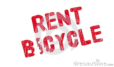 Rent Bicycle rubber stamp Vector Illustration