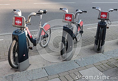 Rent a bike in London, UK 2015 Editorial Stock Photo