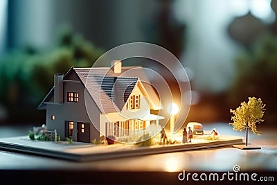 estate sale investment business housing loan rent mortgage property home. Generative AI. Stock Photo