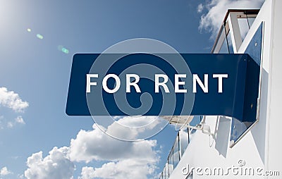 FOR RENT sign Stock Photo