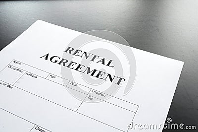 Rental agreement Stock Photo